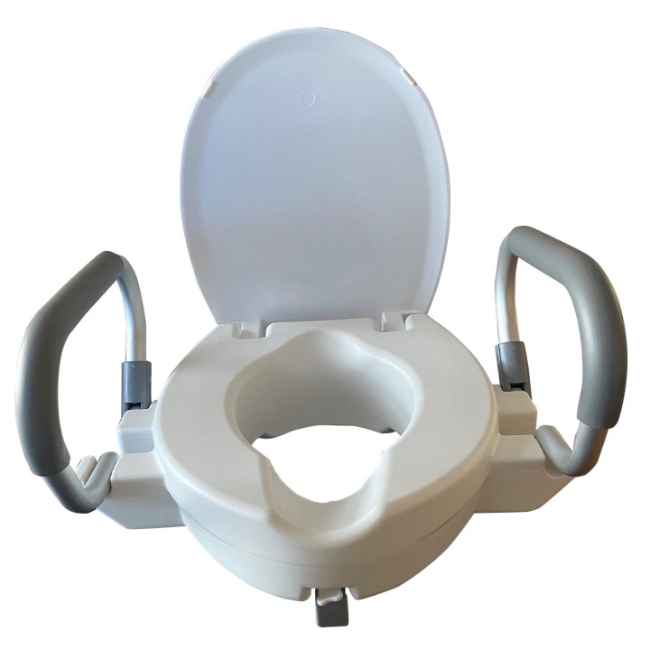 Asiento elevador con brazos para wc