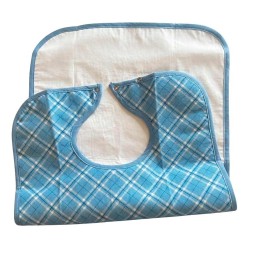 Babero Absorbente para Adultos Reutilizable Azul | Protección Diaria