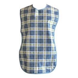 Babero para adultos de cuadros impermeable y reutilizable 46x90 cm