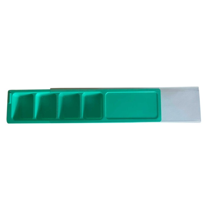 Dispensador diario de medicación de 4 tomas verde