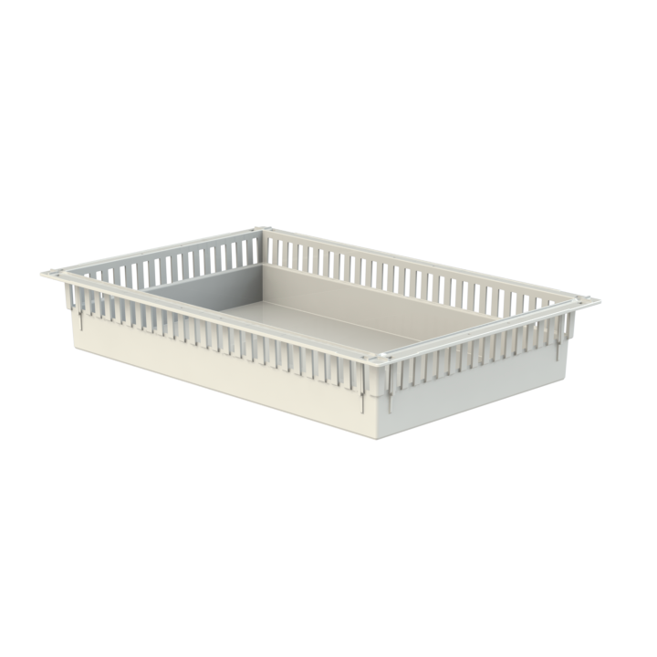 Cesta ISO 600 × 400 mm para carros sanitarios