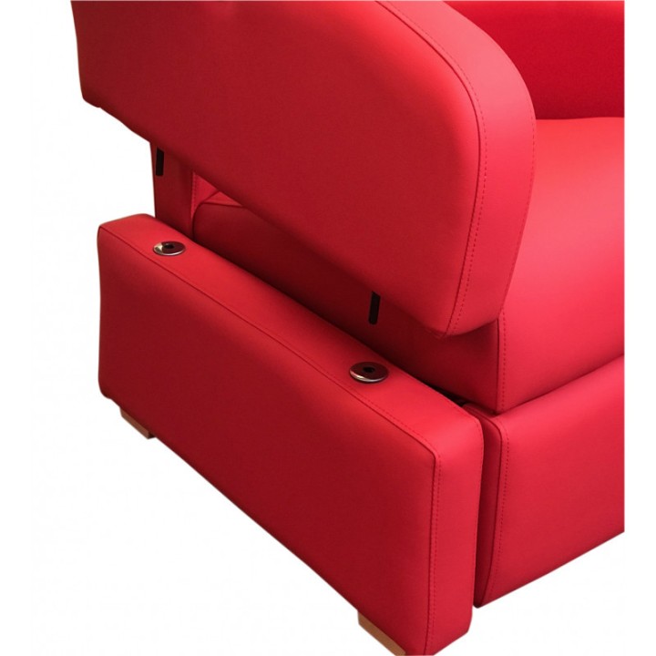 Sillón relax con brazos extraibles para transferencias