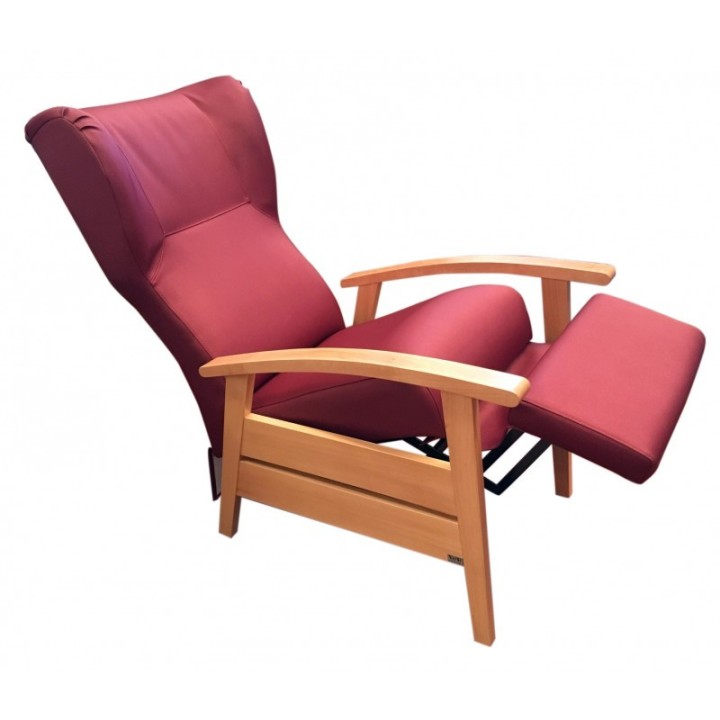 Sillón relax Nepal con brazos de madera