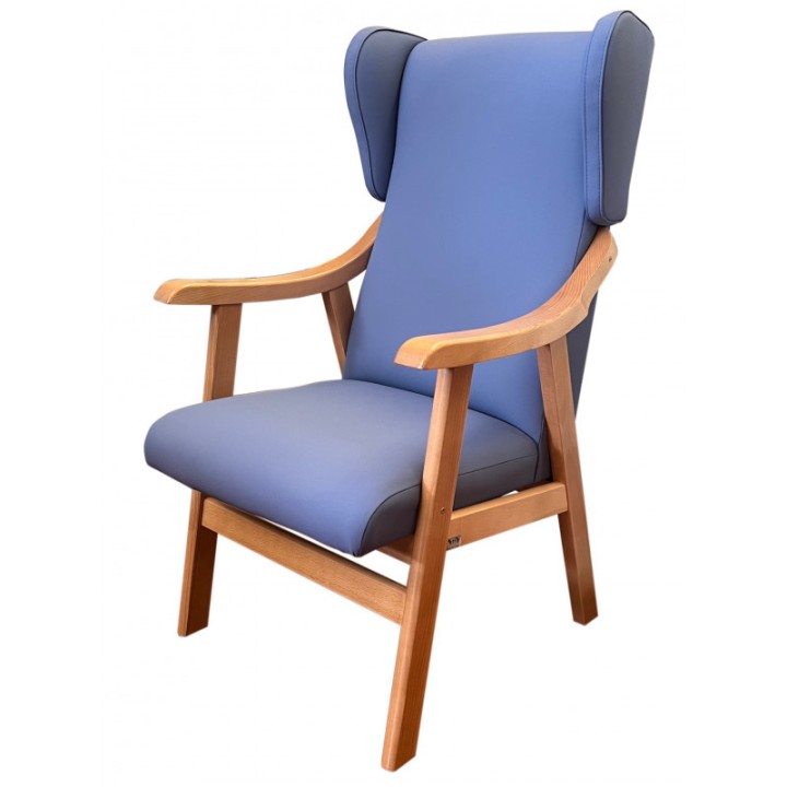Sillón geriátrico orejero respaldo alto