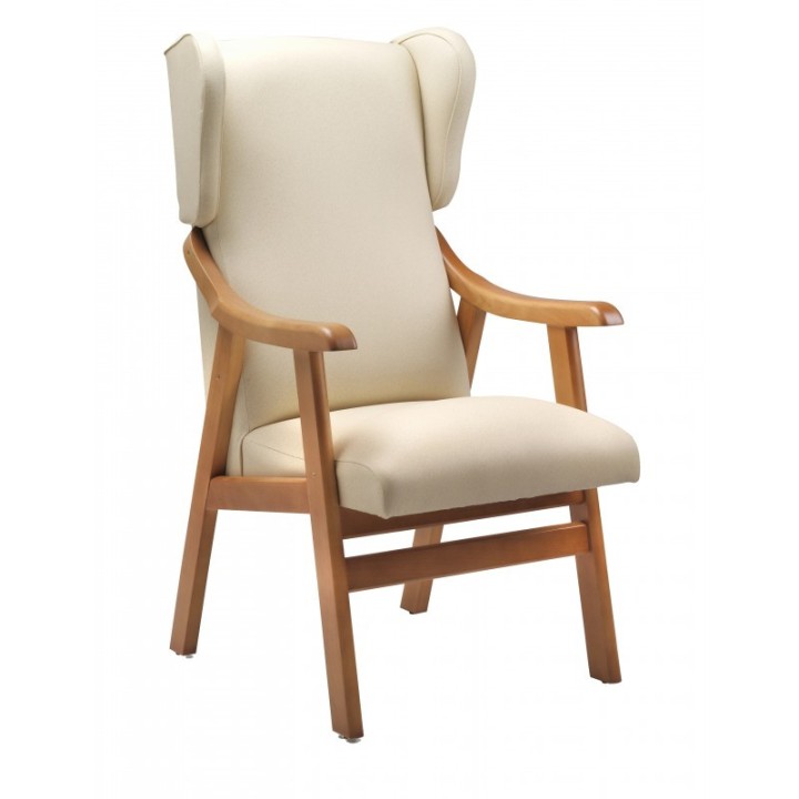 Sillón geriátrico orejero respaldo alto