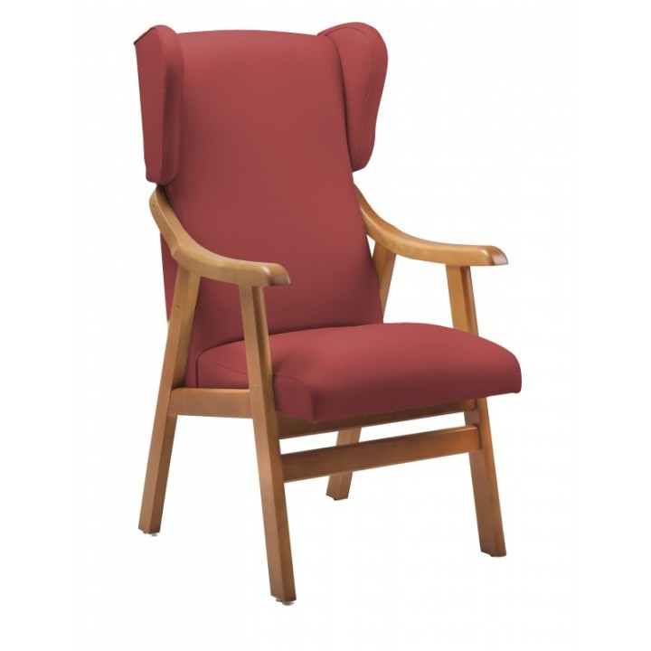 Sillón geriátrico orejero respaldo alto