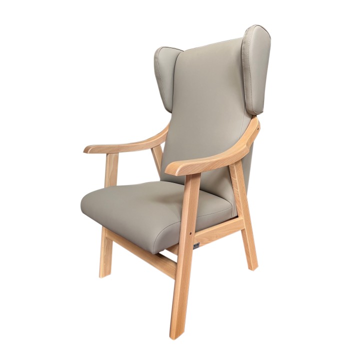 Sillón geriátrico orejero respaldo alto